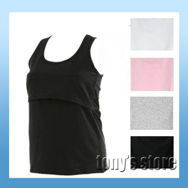 DHL FREE! 2012 summer New pregnant women clothing good elasticity breast-feed nurse vest/tank tops 100% cotton 100pcs/lot