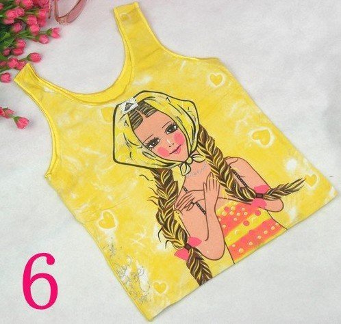 DHL Free Shipping 2012 Fashion Cotton Vest Summer Beach Vest Girls clothes