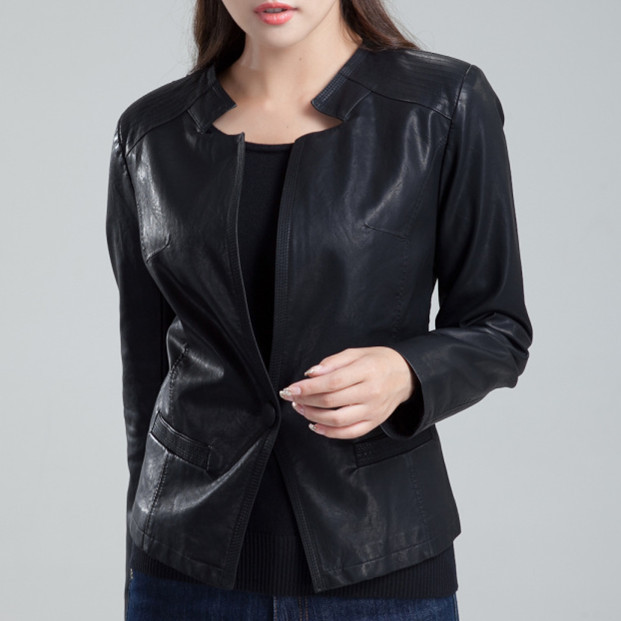DHL free shipping 2013 autumn new arrival top slim short design genuine leather clothing female sheepskin outerwear plus size