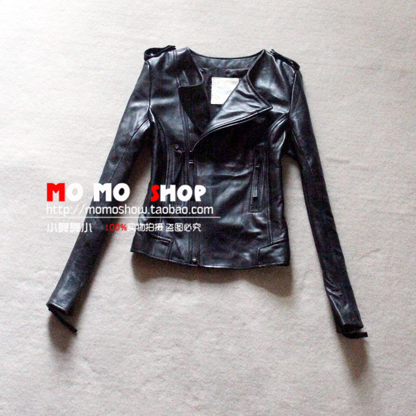 DHL free shipping Sheep leather motorcycle paragraph women's genuine leather clothing