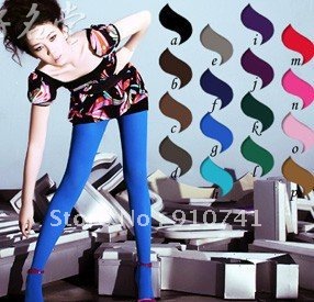 DHL Free shipping~Yiwu factory direct sale!Candy color velvet 70D vogue leggings,fashion pants/lovely tights/sexy lady pantyhose