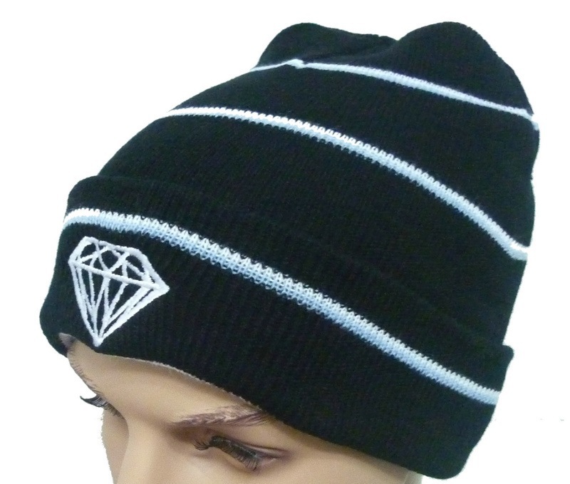 Diamond  Beanies hats  fit for  men and women very beautiful strip caps top quality freeshipping