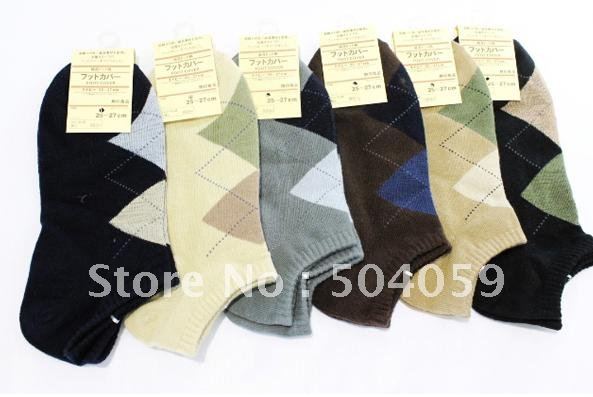 Diamond lattice cotton socks cotton male MoChuan socks