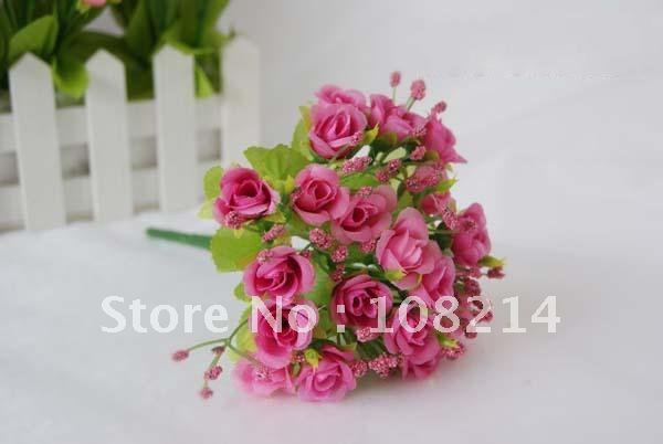 Diamond Rose silk Flower Artificial Rose Flower Decorate small Flower Low price for sale 10pcs/lot by ems