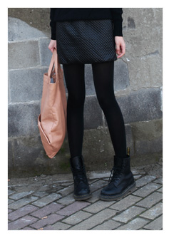 Dimond love-mazha plaid woven thread PU leather bubble skirt