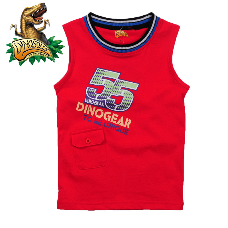 Dinosoles male girls clothing cotton sleeveless 100% perspicuousness T-shirt 11s007