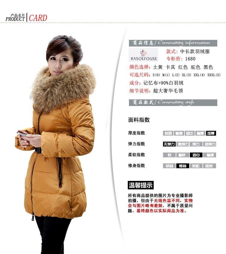 Direct manufacturers 2012 winter new luxury big hair collar ShirtTiny thickening of long money down outerwear