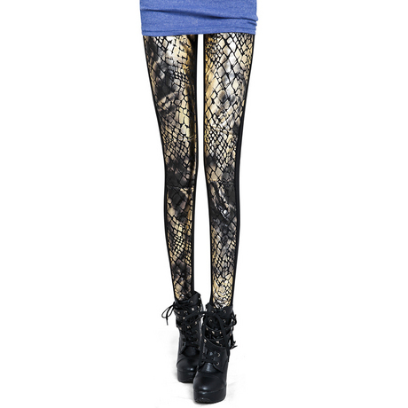 Discount 2011 winter women's legging thick serpentine pattern faux leather pants plus velvet slim Wholesale FREE SHIPPING