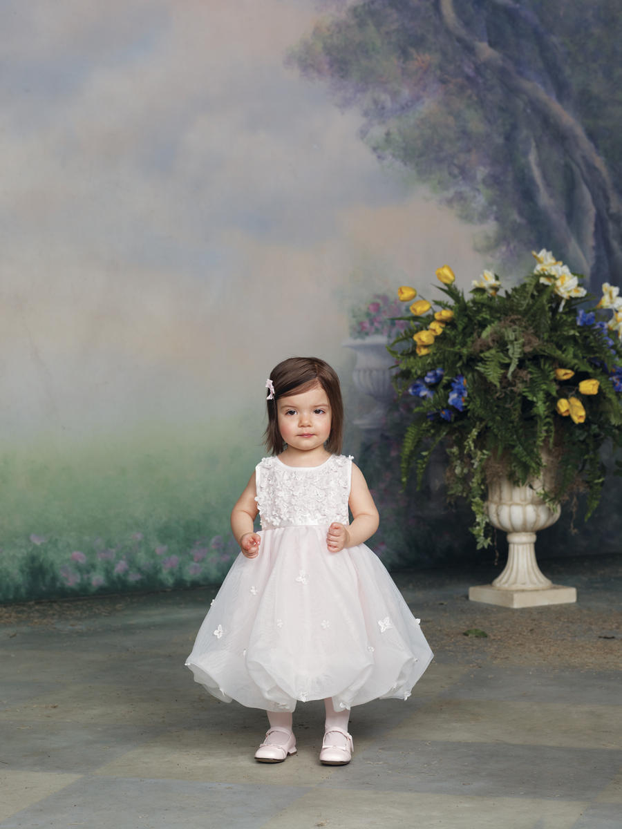 Discount price!high quality!cute baby little girl flower dresses handmade flower ball gown fold scoop sleeveless