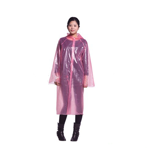 Disposable raincoat eco-friendly thickening long-sleeve button front portable raincoat travel