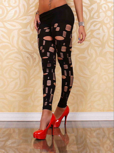 Dl black hole socks slim pantyhose 7846