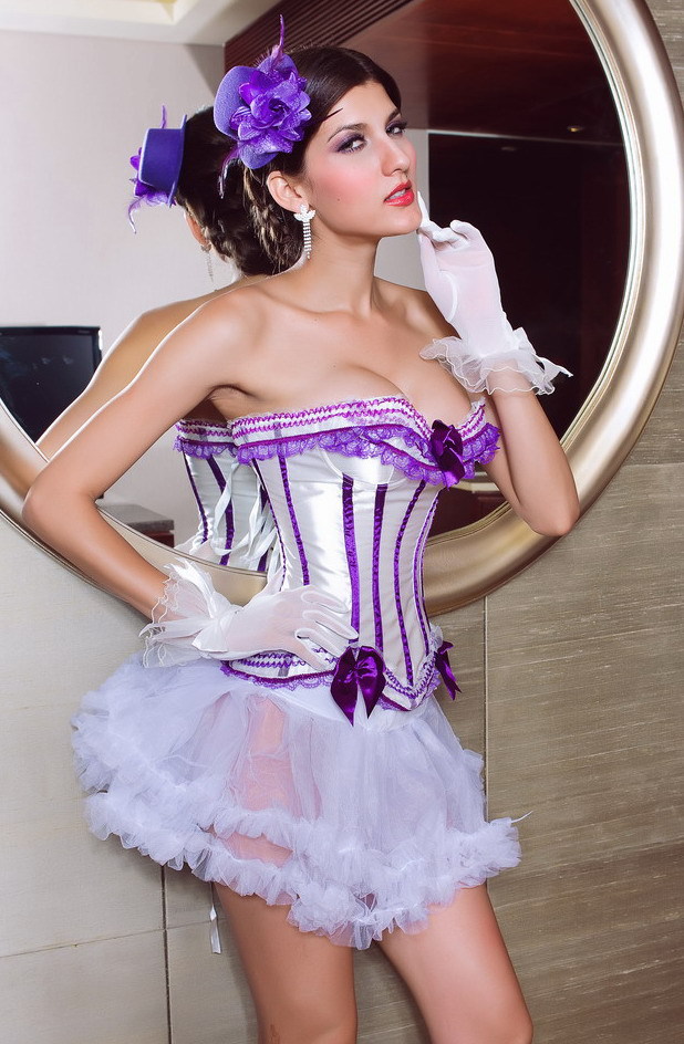 Dl bow decoration royal luxurious tight shaper shapewear vest 5135