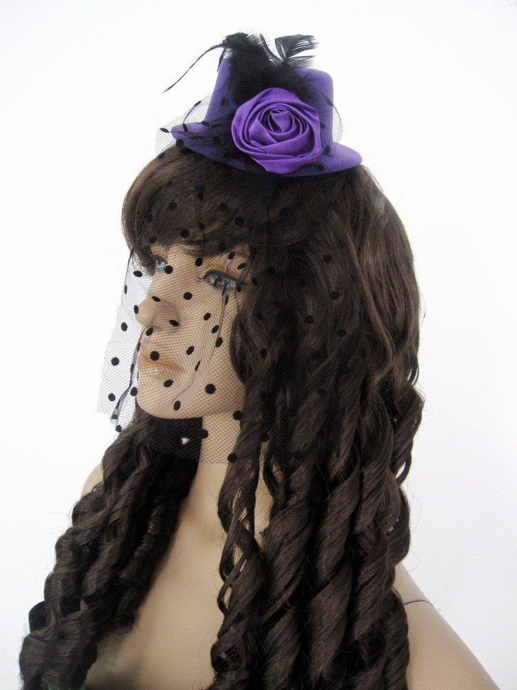 Dl purple veil ballet ihat - black hat 70306