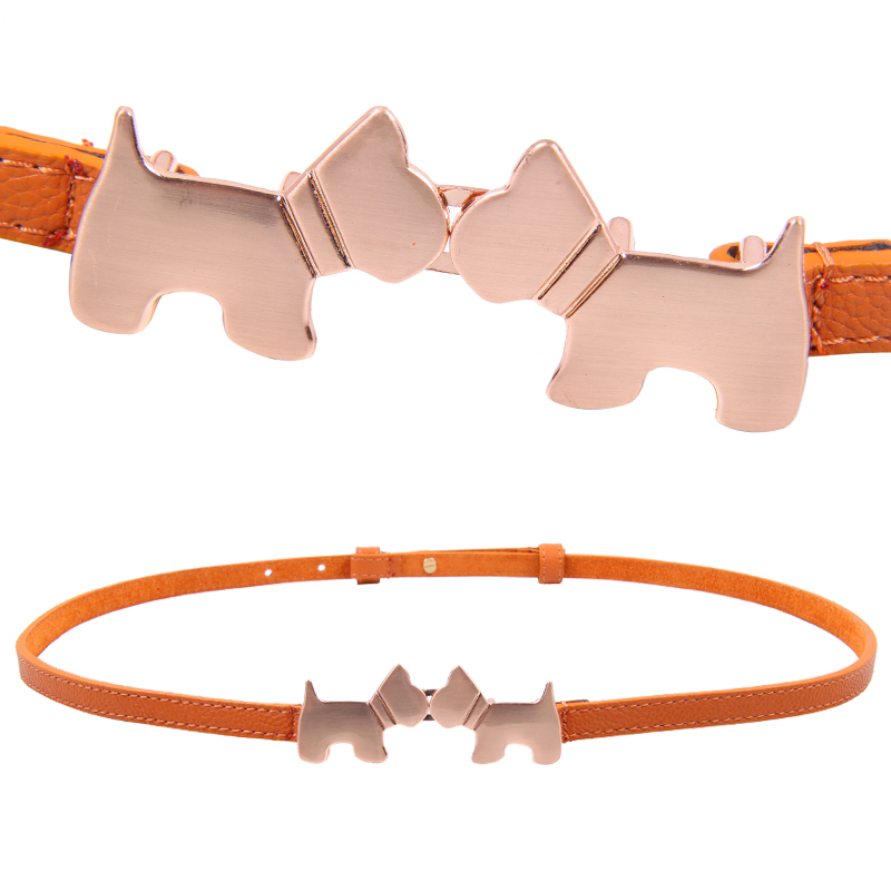 Dog genuine leather thin belt Women all-match strap female decoration fashion female strap
