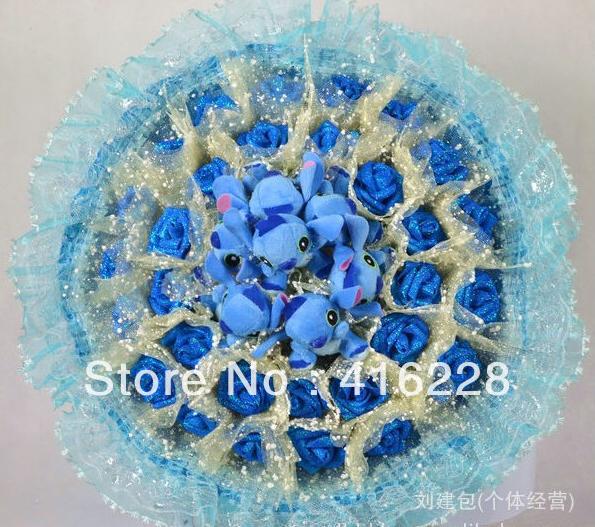 Dolls bouquet strange new toy Christmas gift dried flowers cartoon fake bouquet free shipping ZA551