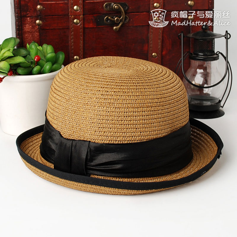 Dome - hat alice high quality hemming strawhat male , Free Shipping