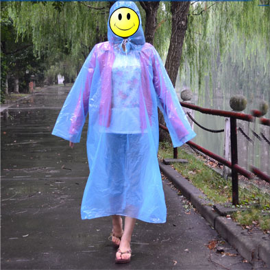Domestic high quality disposable outdoor raincoat thickening transparent poncho hiking spring