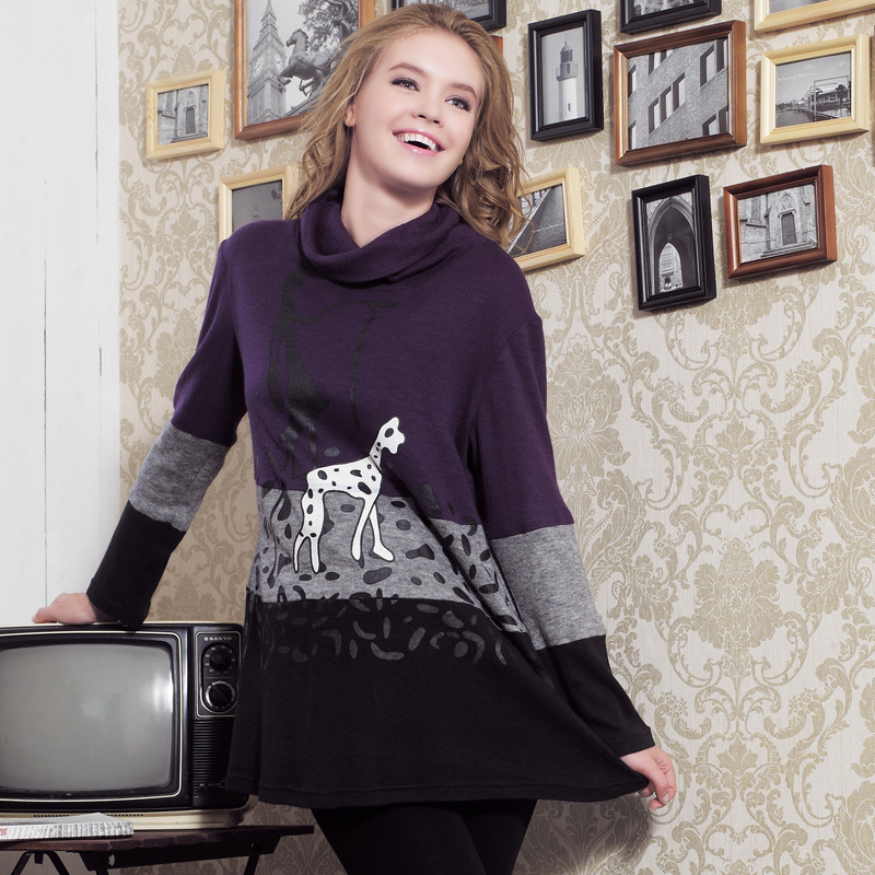 Don cotton 3223 autumn and winter maternity clothing long-sleeve all-match maternity top plus size