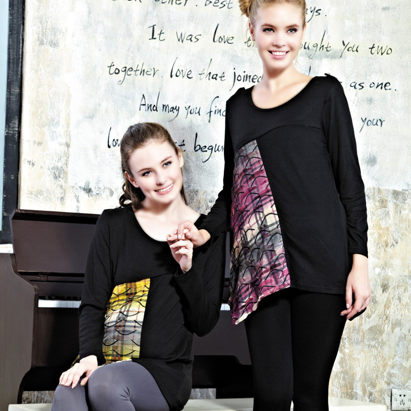 Don cotton - 3251 fashion maternity clothing stromatolith fish scales maternity top