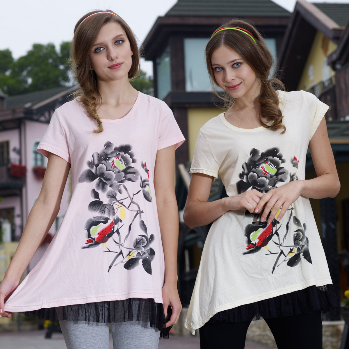 Don cotton 4254 summer maternity clothing spring maternity clothes fashion long design maternity top plus size