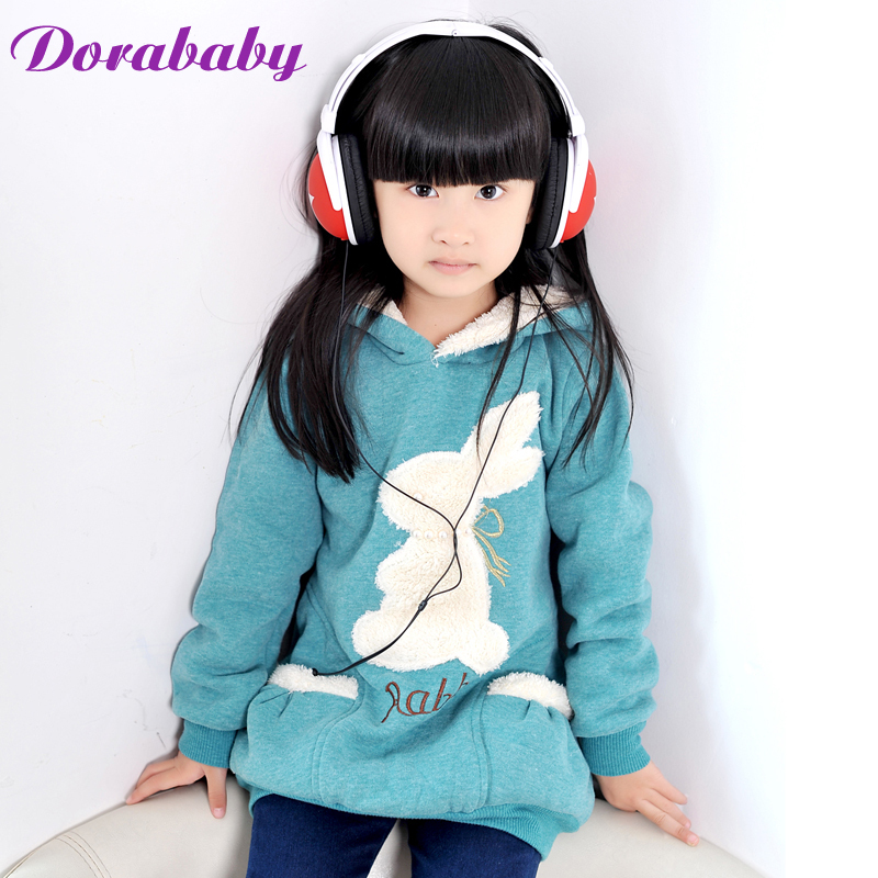 Dora baby 2012 long johns child female child sweatshirt autumn and winter fleece outerwear da155