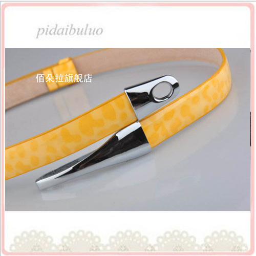 Dora fashion first layer of cowhide japanned leather leopard print hook genuine leather belt cowhide strap