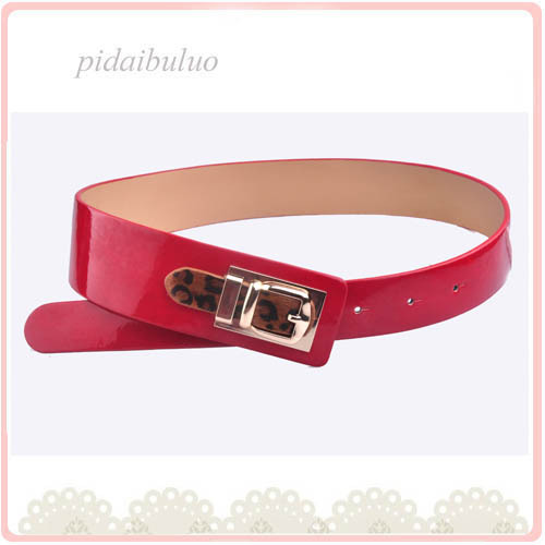 Dora fashion horsehair decoration japanned leather wide belt sweater all-match women's strap