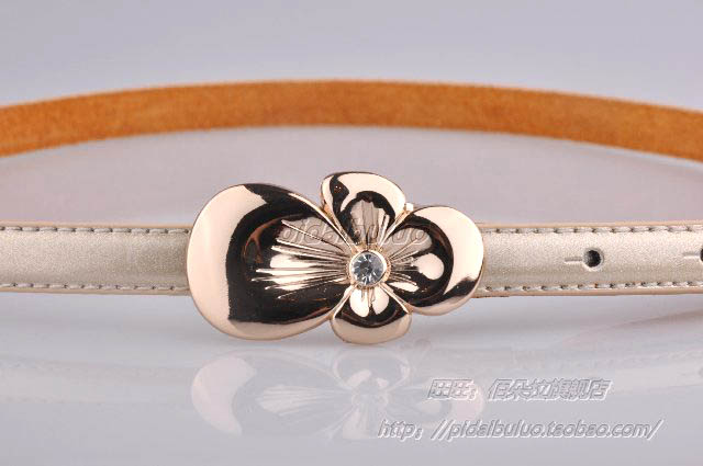 Dora ! flower diamond buckle women's japanned leather thin belt women's strap a0120 6
