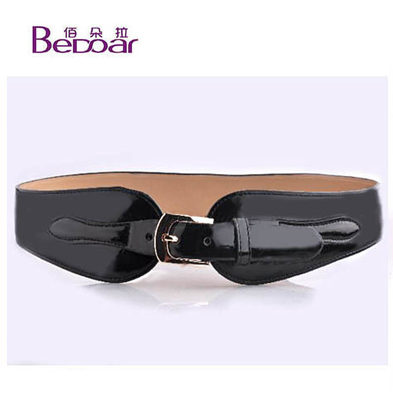 Dora gradient japanned leather cummerbund women's wide belt fashion cronyism
