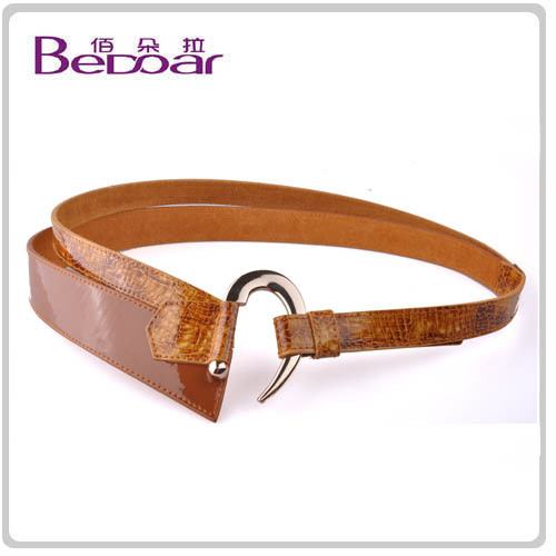 Dora new arrival fashion genuine leather women's cummerbund wide belt low-waist belt