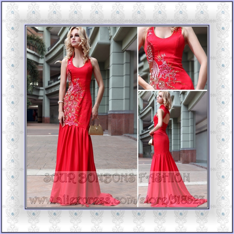 DORISQUEEN (DORIS) 30605 Ready To Ship manufacturer selling drop shipping Red Mermaid Celebrity Dresses new