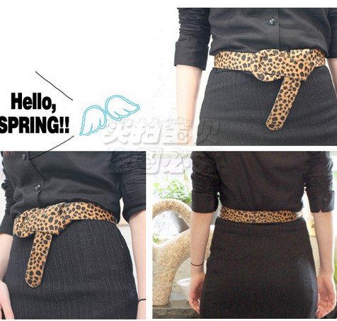 Dot Belts for Women Buckle 2012  Leopard Print Round Fashion Strap Leather Belt thin Fashion Cummerbund Wholesale y255
