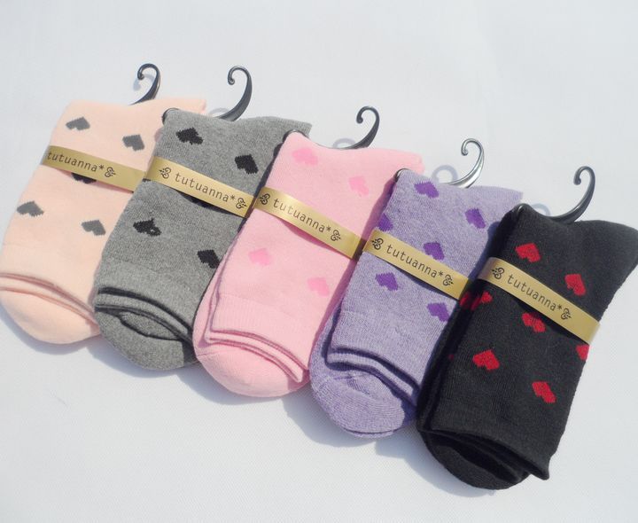 dot female knee-high socks   napped loop pile   towel   thickening socks wholesale