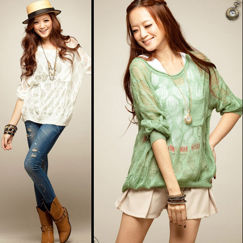 Double atthere e 8551 long-sleeve knitted clothing midsweet 260g