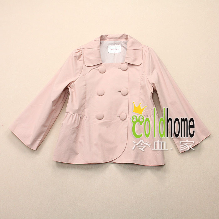 Double breasted cute outerwear