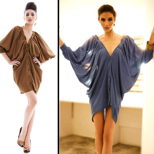 Double e 301139 sexy loose mm pleated lantern sleeve slim waist gorgeous plain chiffon shirt 230g
