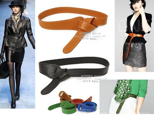 Double faced ruslana korshunova fashion soft leather strap decoration belt