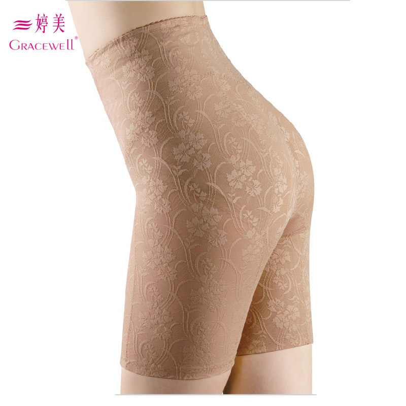 Double layer adjustable butt-lifting drawing abdomen body shaping pants beauty care body shaping panties thc004