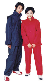 Double layer texhong color block decoration casual raincoat big t101-105 Small general raincoat set