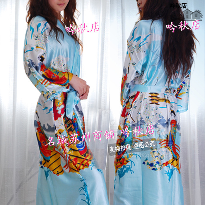 Double loose bathrobes belt paragraph