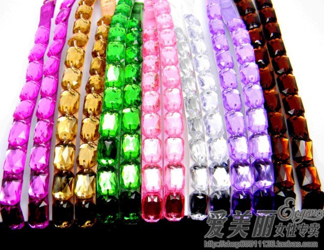 Double-shoulder gem shoulder strap underwear belt acrylic shoulder strap multicolor