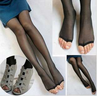 Double the thinnest open toe socks ultra-thin 5d socks pantyhose open toe shoe stockings flip socks lucy refers to