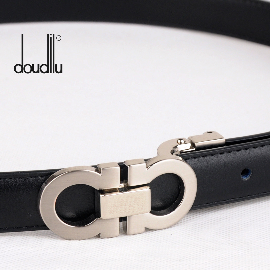 Doudilu cowhide strap plate buckle women's strap women's belt formal genuine leather