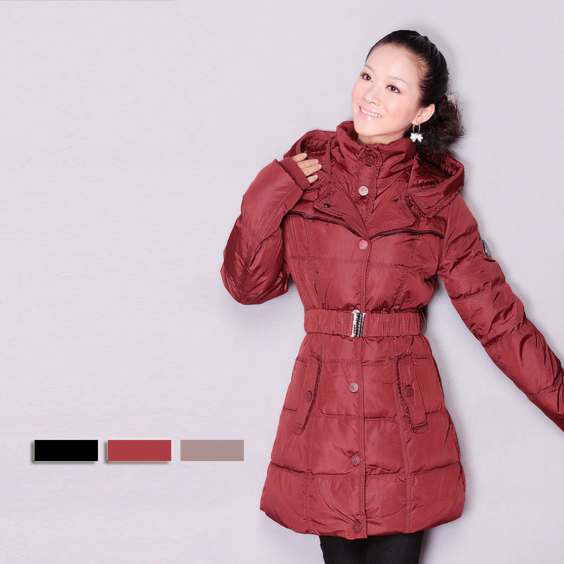 Down coat 2012 winter women's plus size medium-long down coat