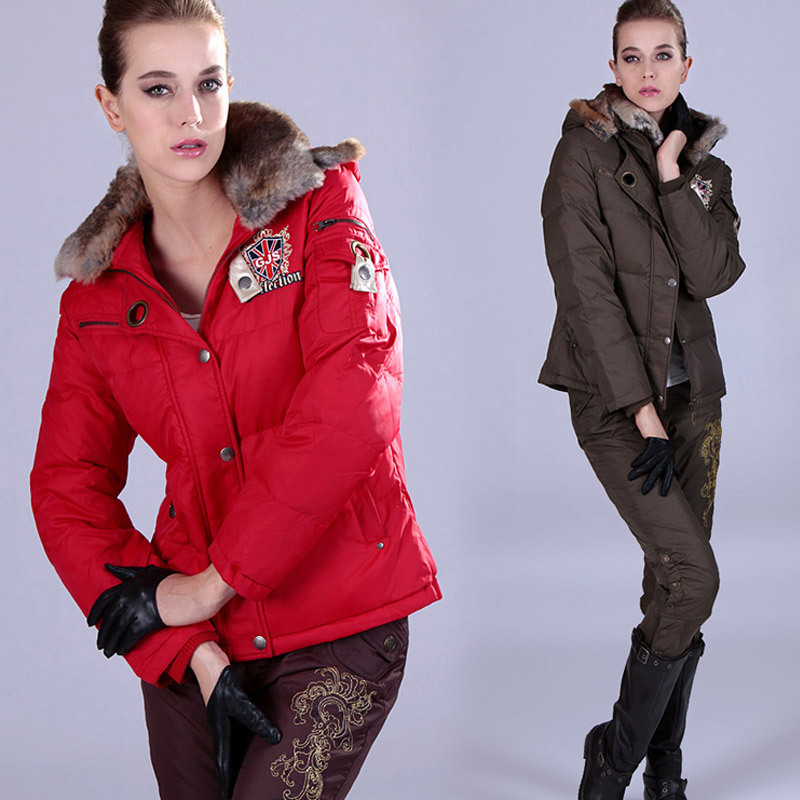 Down coat female short design with a hood slim fashion all-match fashion 7g308a