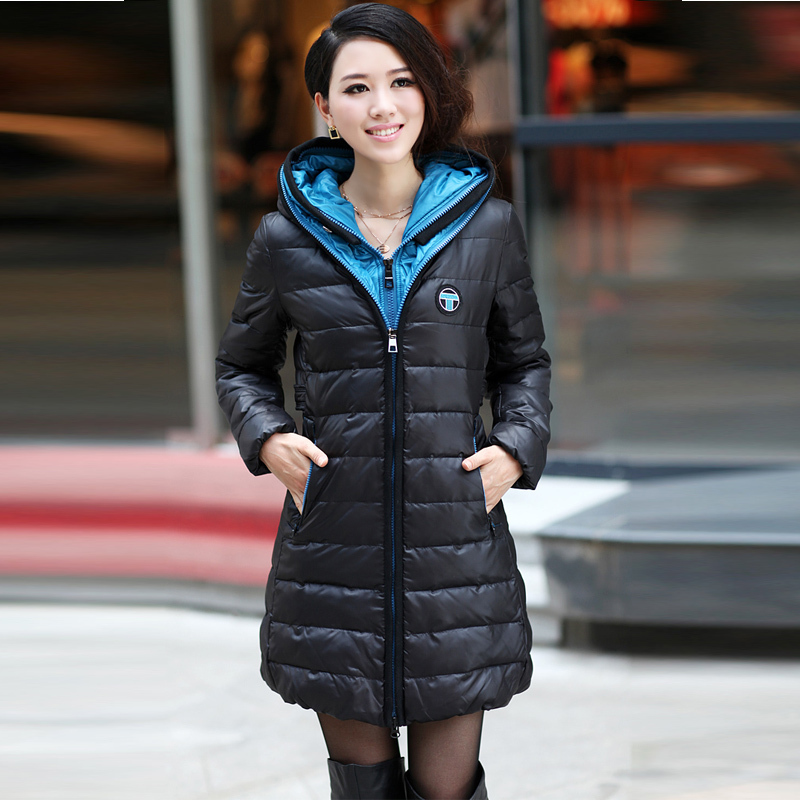 Down coat female women's 2012 plus size medium-long down coat bag