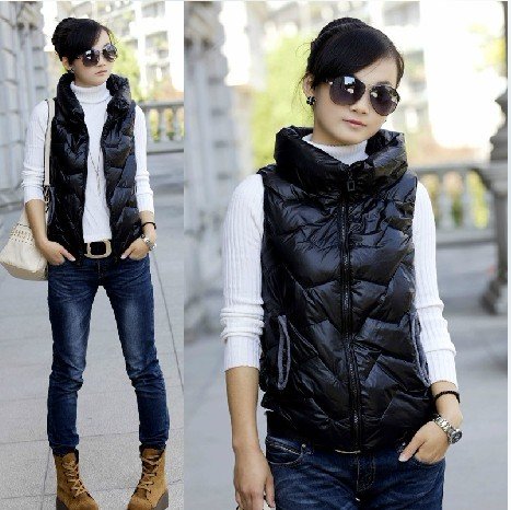 Down cotton vest female models padded cotton jacket Korean fashion Spring and Autumn wild jacket Metersbonwe new