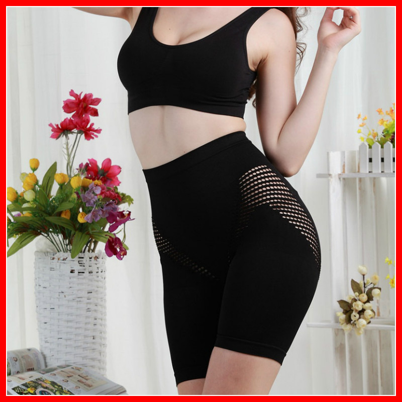Drawing women's abdomen pants high waist body shaping butt-lifting panties strengthen slimming breathable hole pants