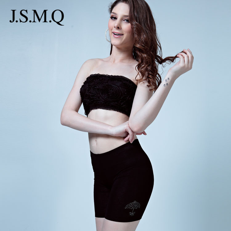 Drawing women's abdomen pants thin paillette Size fits all gauze nylon low-waist shorts underwear summer beauty care body