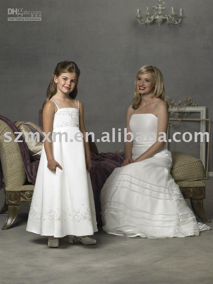 dress/girl gown/kids dress FG013 white princess dress Cheap flower girl
